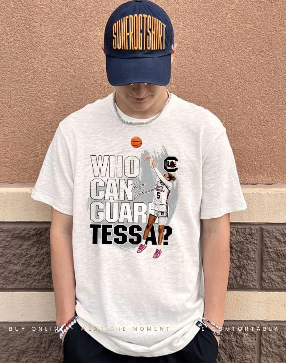 Chloe Kitts Wearing Who Can Guard Tessa signature shirt