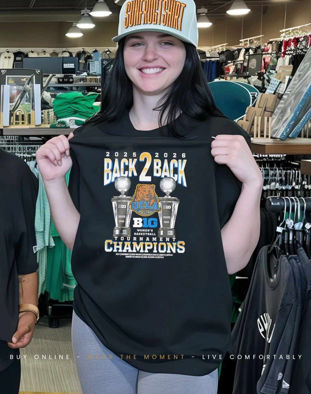 Ucla Bruins 2025 2026 back 2 back Tournament Champions trophies shirt