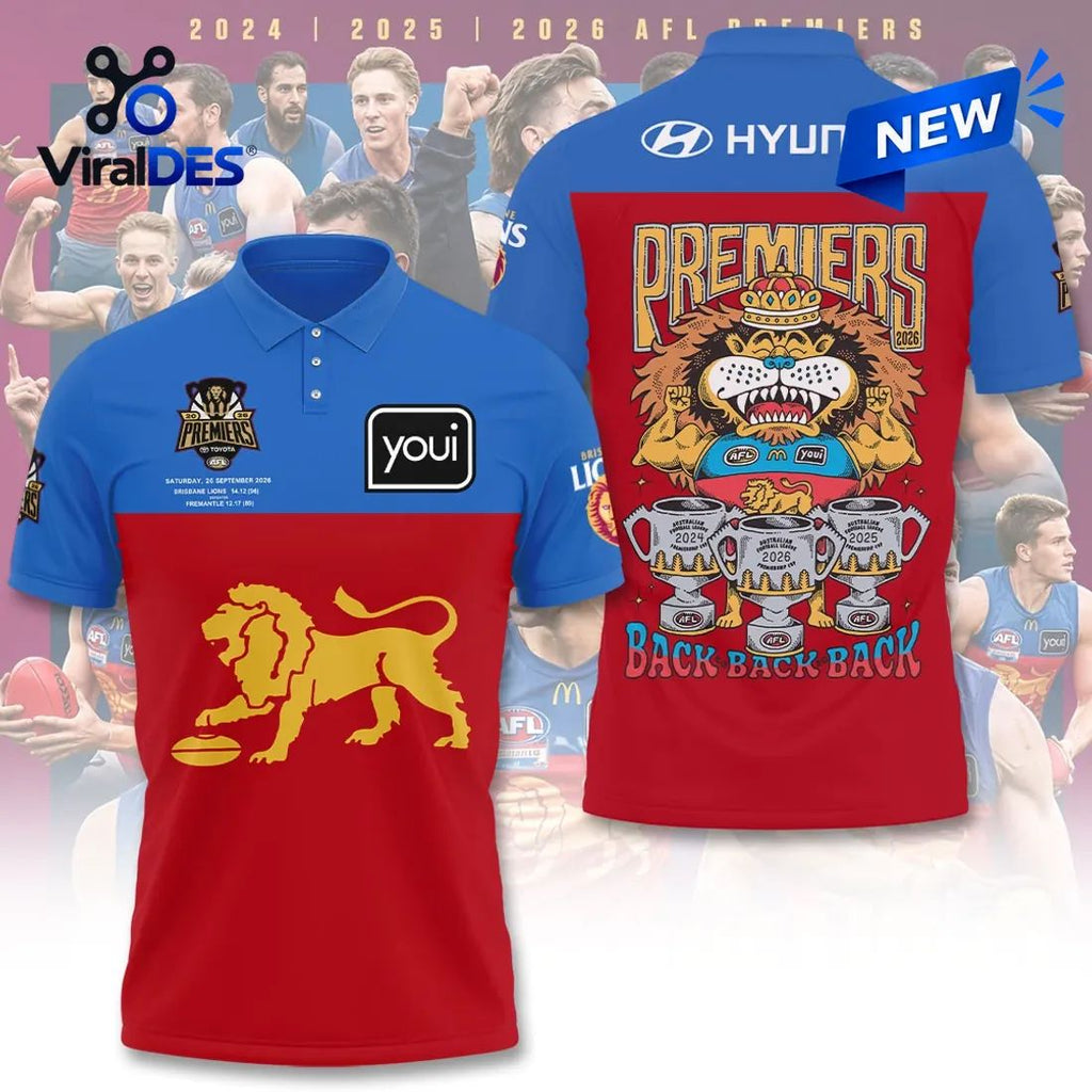 Brisbane Lions 2026 Premiers Polo Shirt