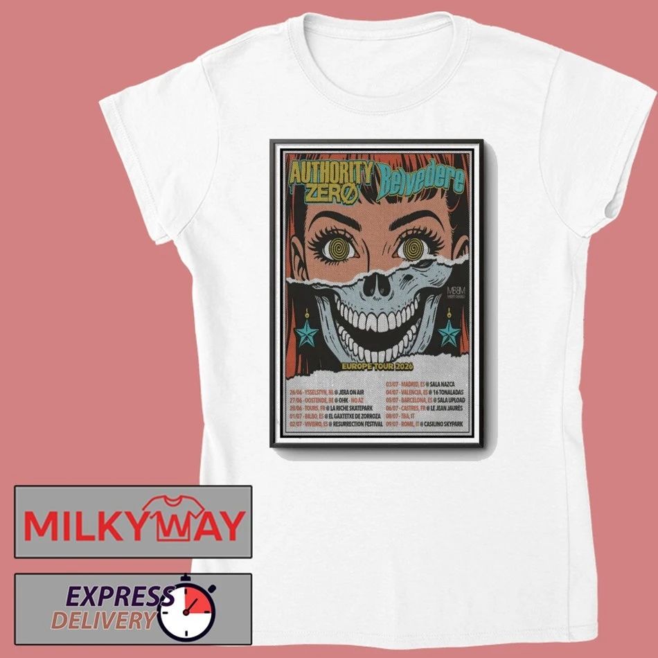 LIMITED 2026 Europe Belvedere x Authority Zero Poster Show shirt