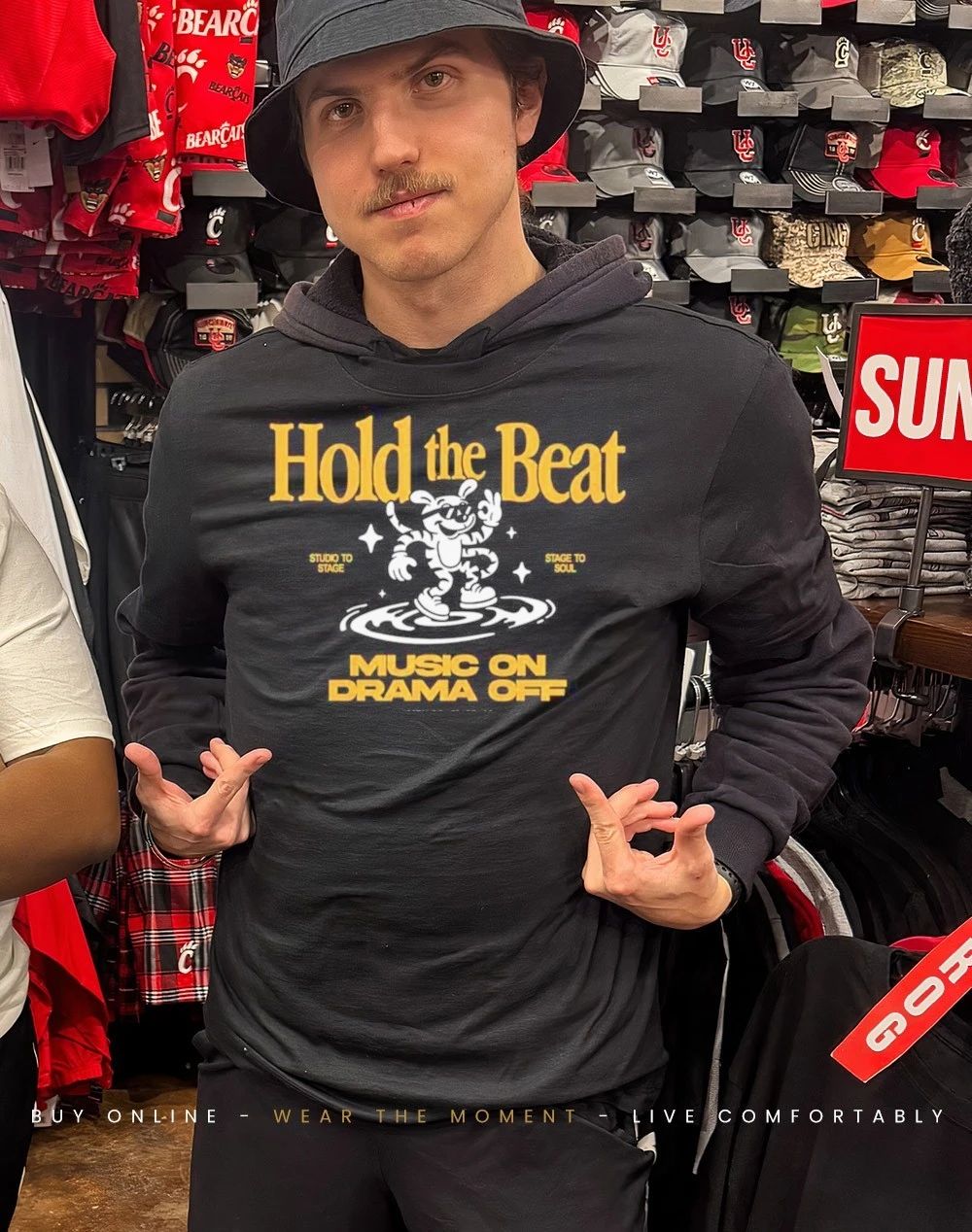 Hold the beat music on drama off studio stage to soul shirt