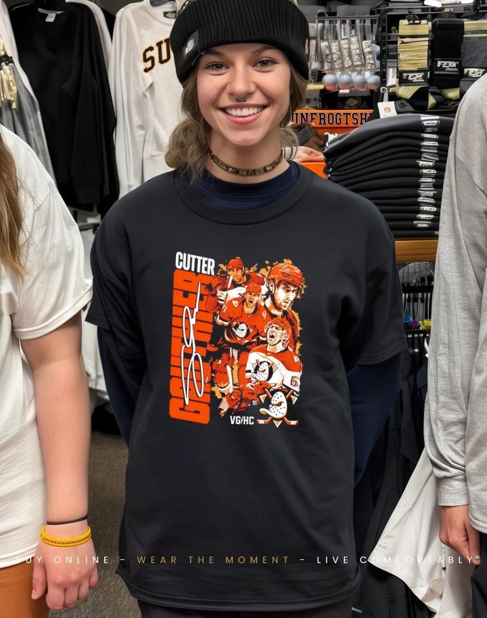 Anaheim Ducks 2026 NHL Hockey Cutter the Sniper Collage Signature shirt