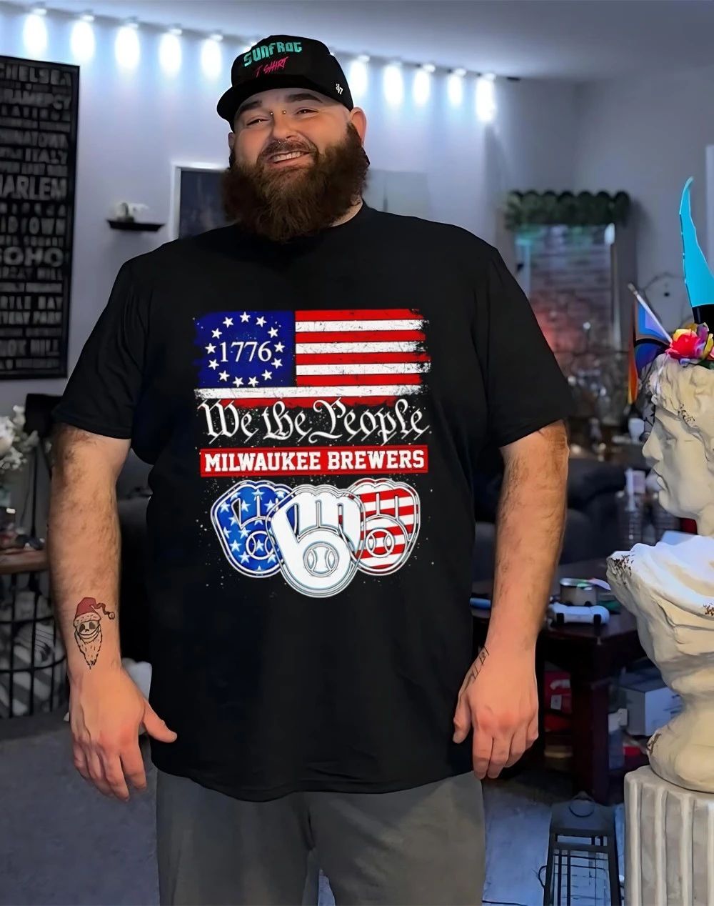 Milwaukee Brewers 1776 We The People USA flag shirt