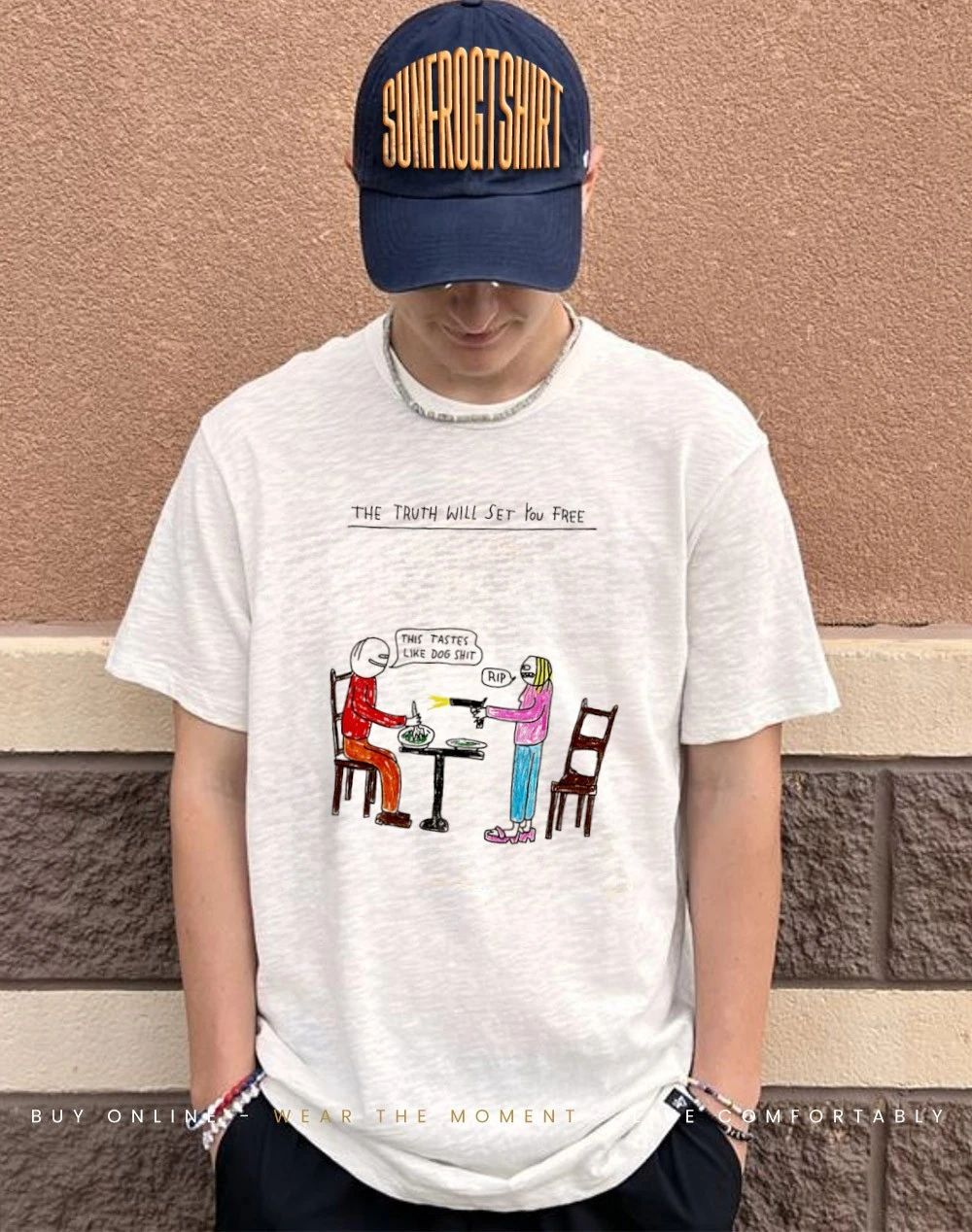 The Truth will set you free this tastes like dog shit rip paint shirt