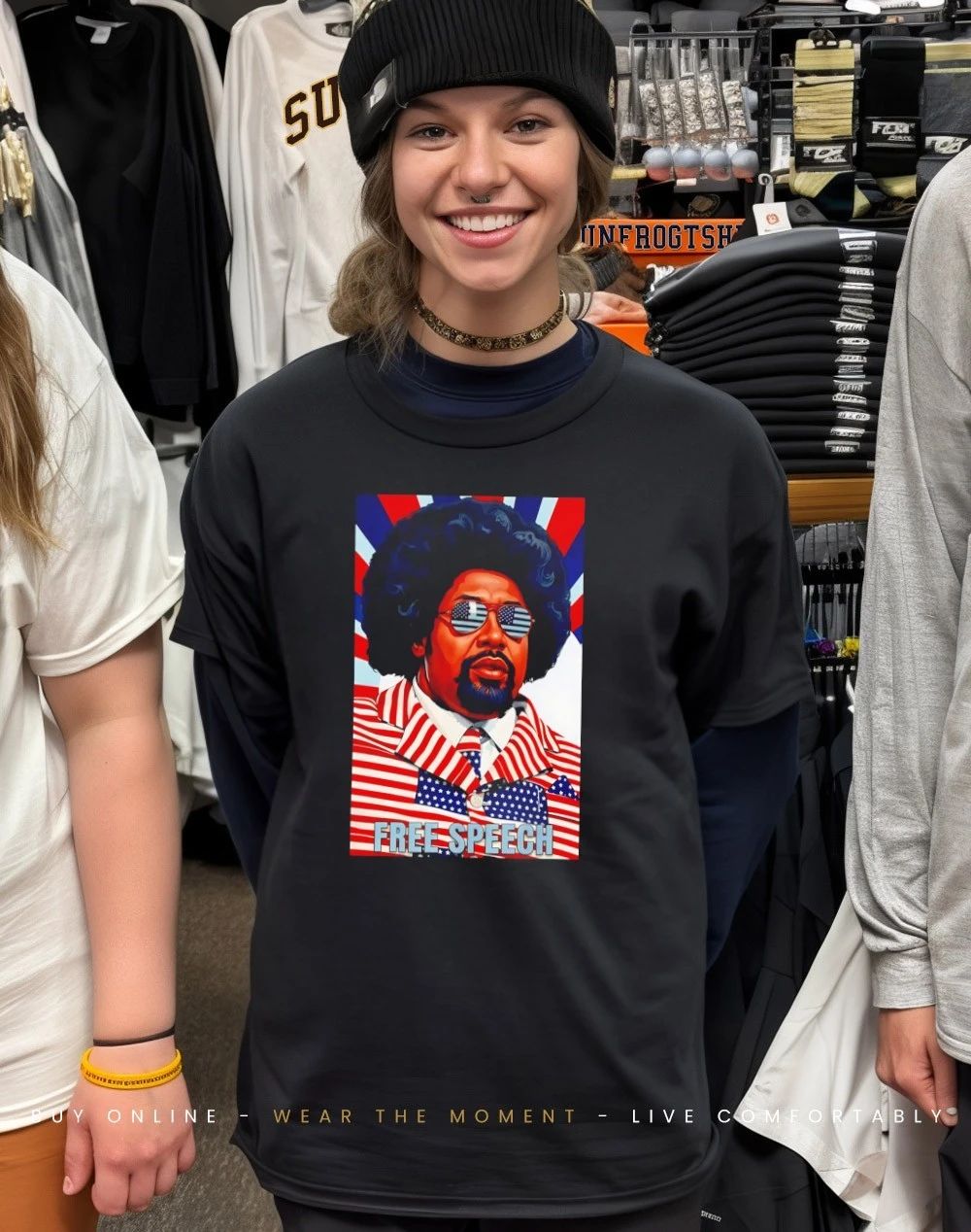 Aftoman Free Speech graphic shirt