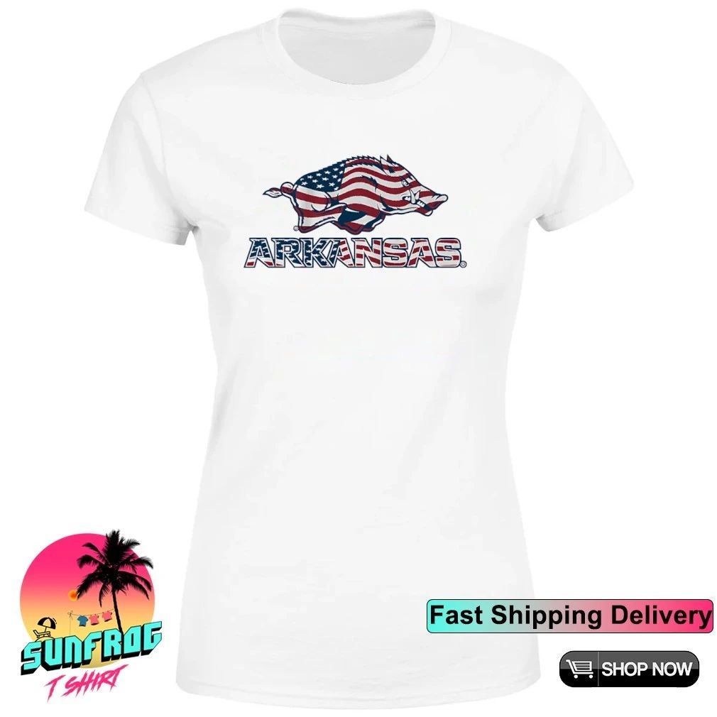Arkansas Razorbacks Patriotic Marks Logo Stack shirt