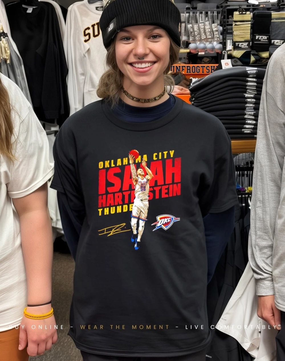 Isaiah Hartenstein Oklahoma City Thunder Slant signature shirt