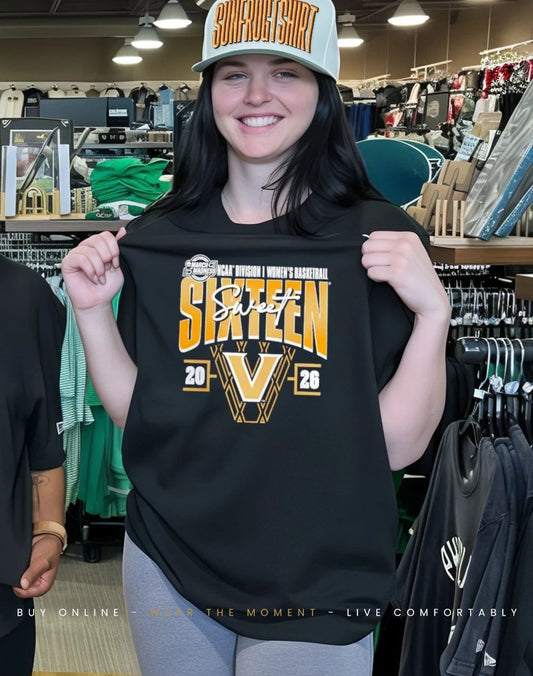 Vanderbilt Commodores 2026 NCAA Women’s Basketball Tournament March Madness Sweet 16 Court Shot shirt