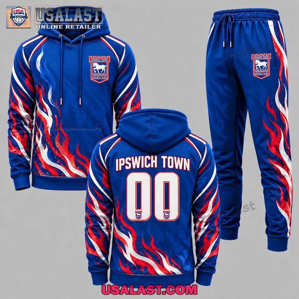 Ipswich Town Personalized Tracksuit Hoodie And Jogger Pant Set