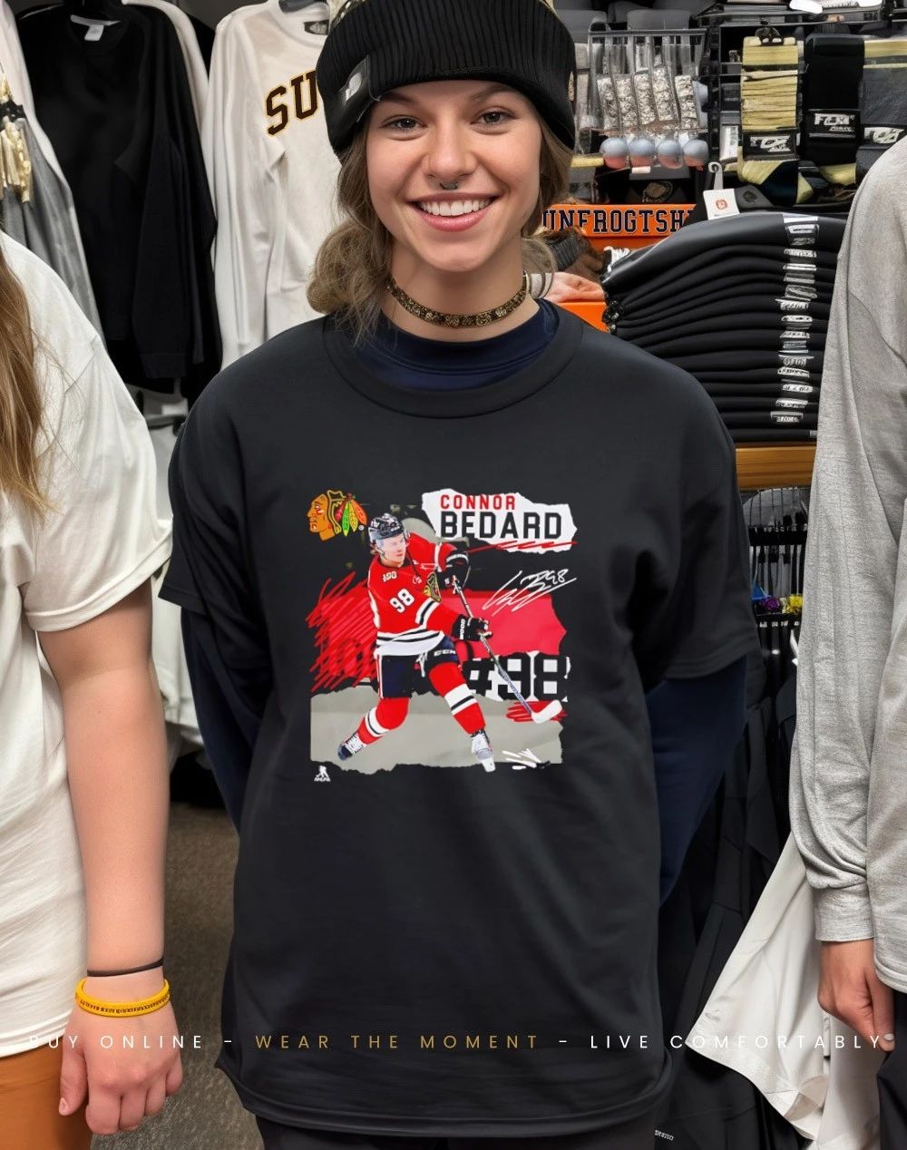 Chicago Blackhawks Connor Bedard Fresh Ice signature shirt
