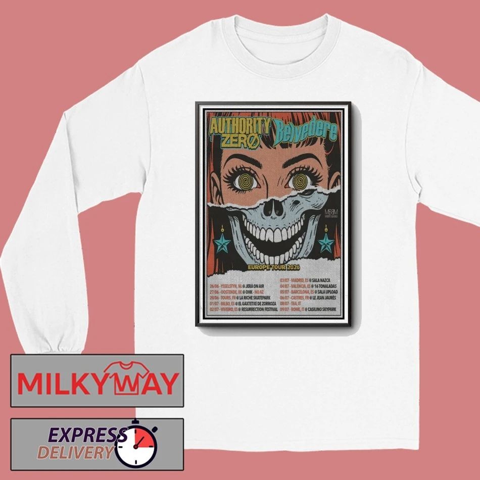 LIMITED 2026 Europe Belvedere x Authority Zero Poster Show shirt