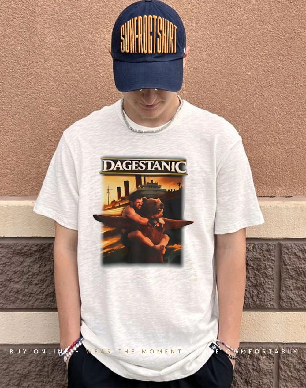 Dagestanic Titanic bear graphic shirt