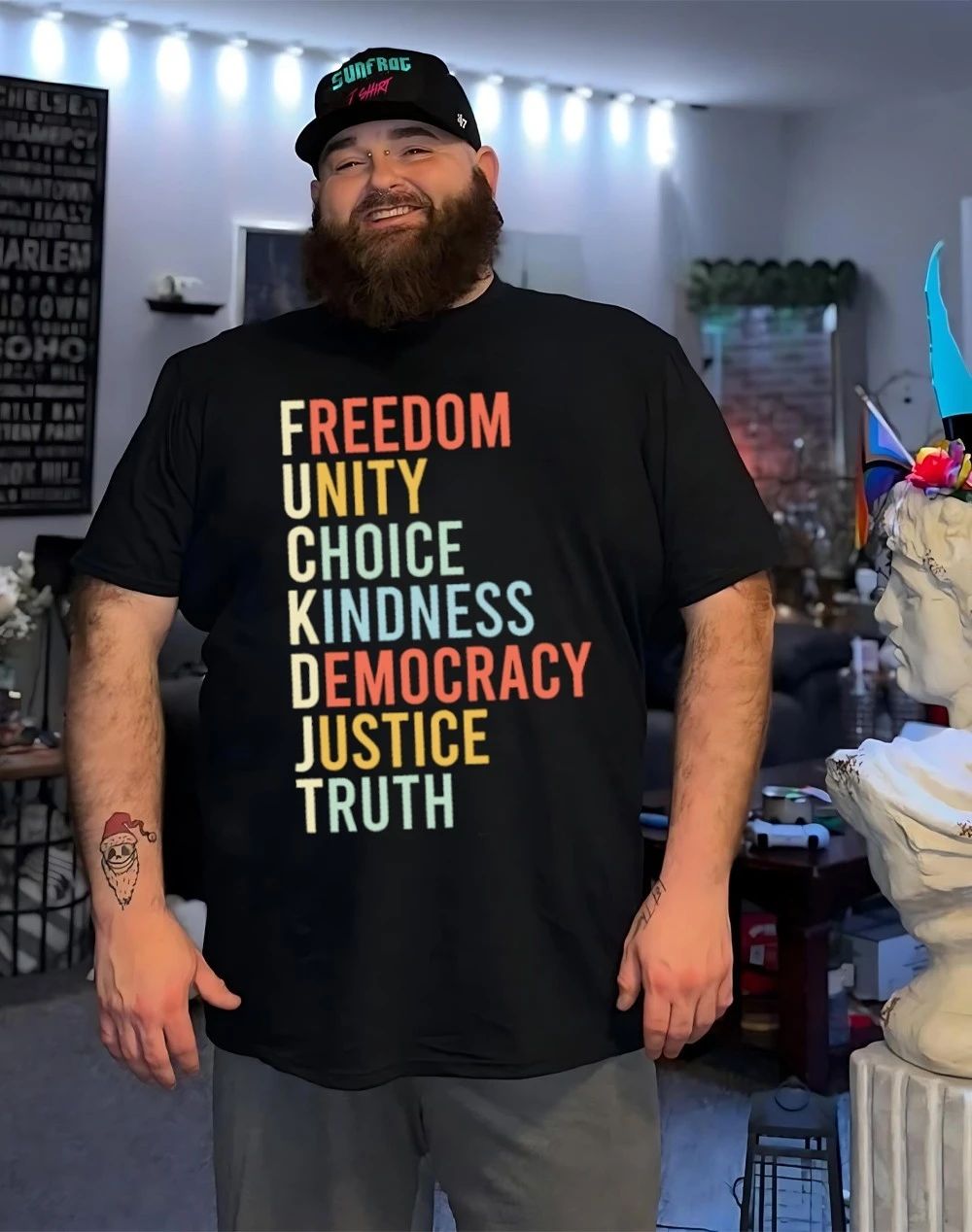 Freedom unity choice kindness democracy justice truth fuck DJT shirt