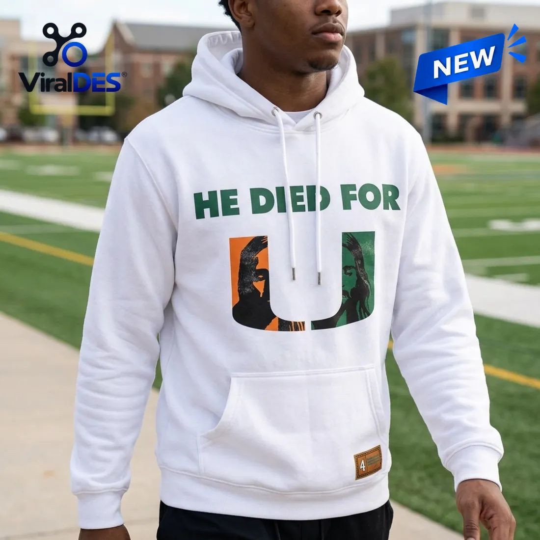 Faith Walker He Died For Us White Hoodie