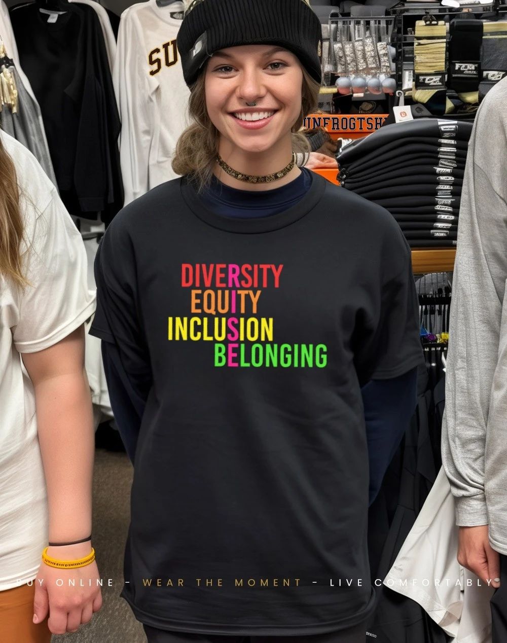 Diversity Equity Inclusion Belonging Rise shirt