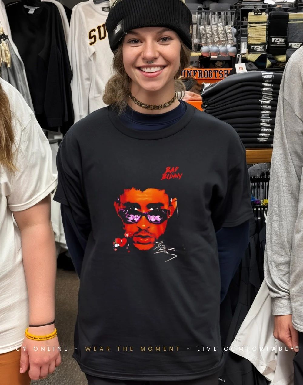 Bad Bunny DeBí Tirar Más Fotos 2026 World Tour big head shirt