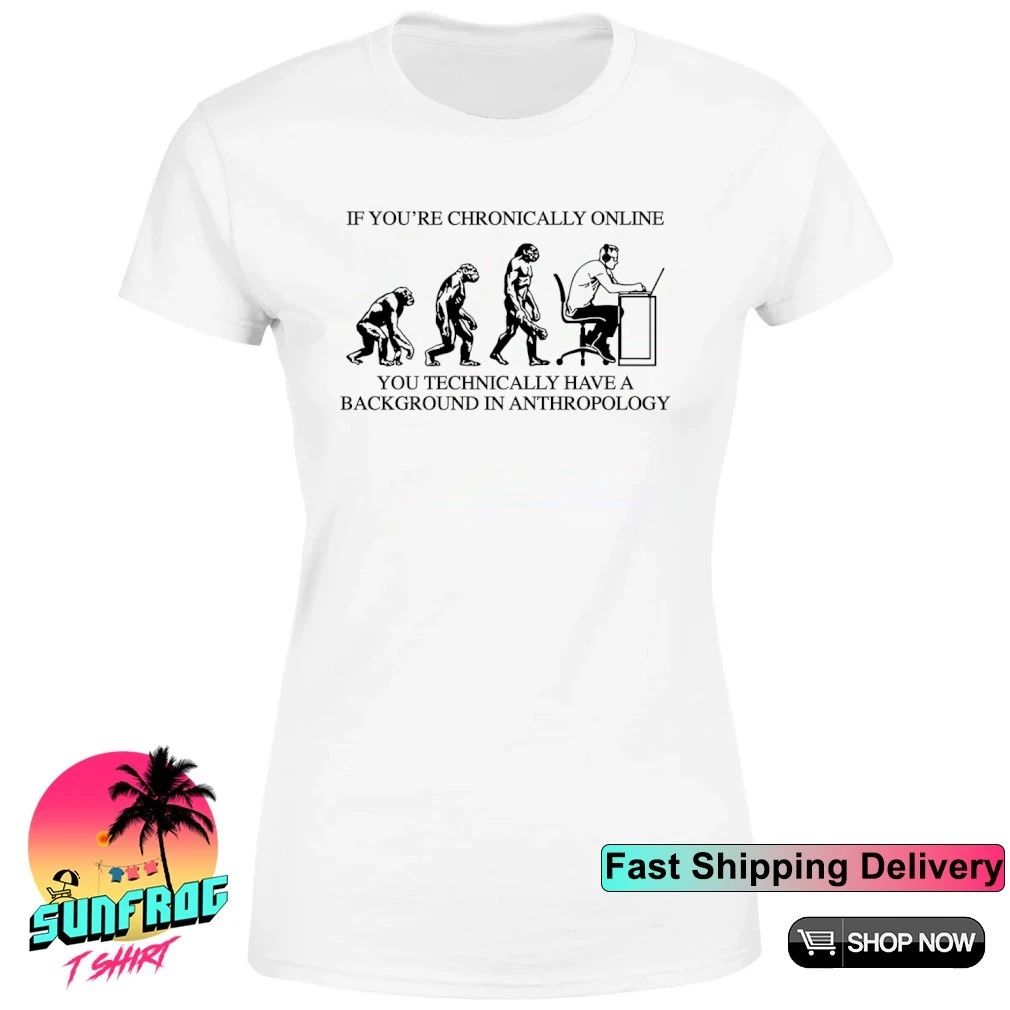 March of Progress If you’re chronically online you technically have a background in anthropology shirt