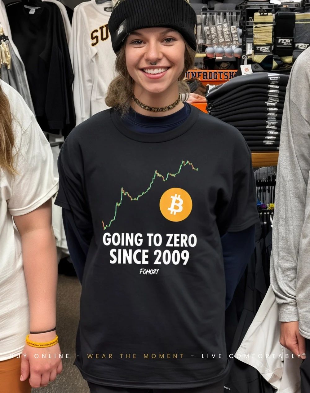 Going to zero since 2009 bitcoin shirt
