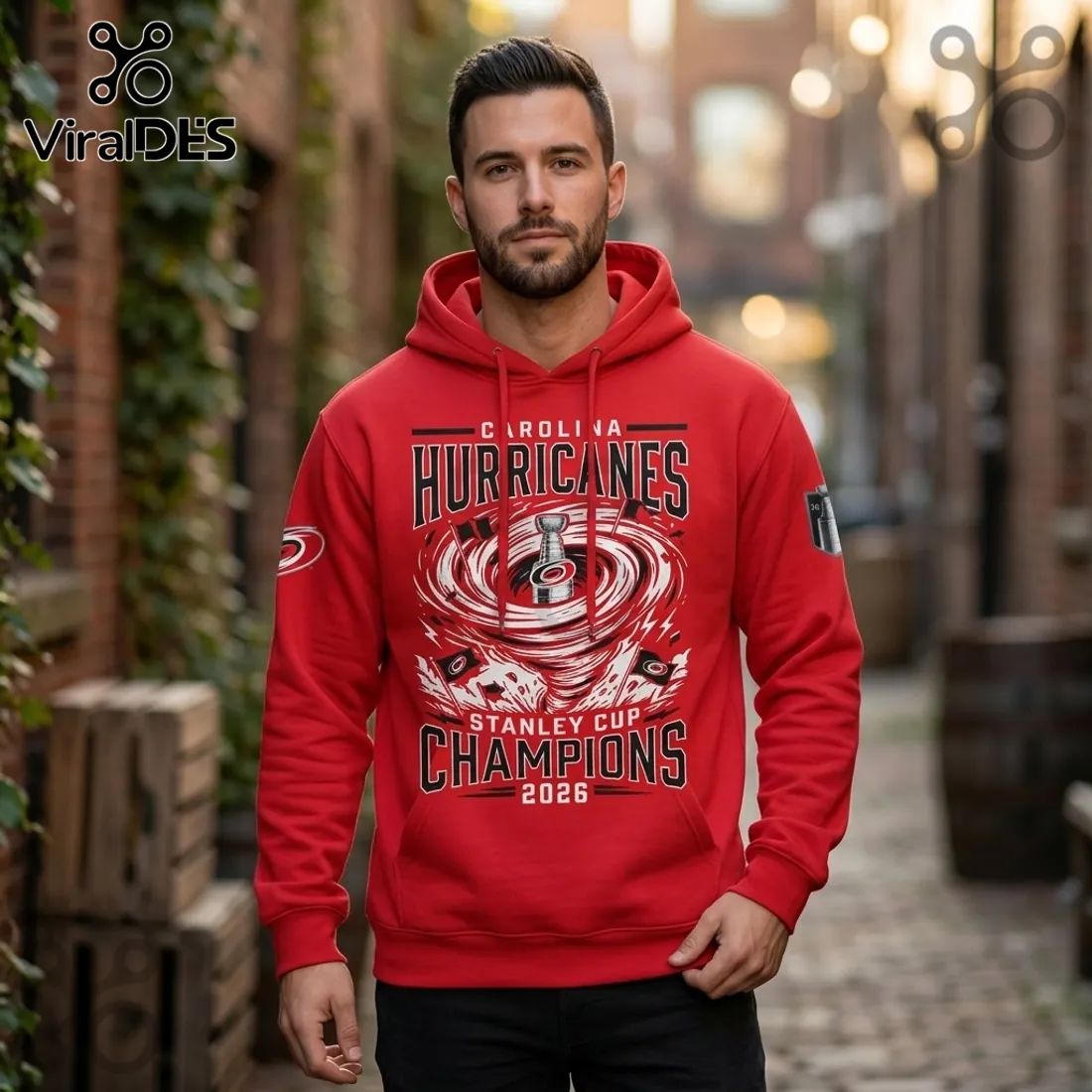 Carolina Hurricanes 2026 Stanley Cup Champions Red Hoodie