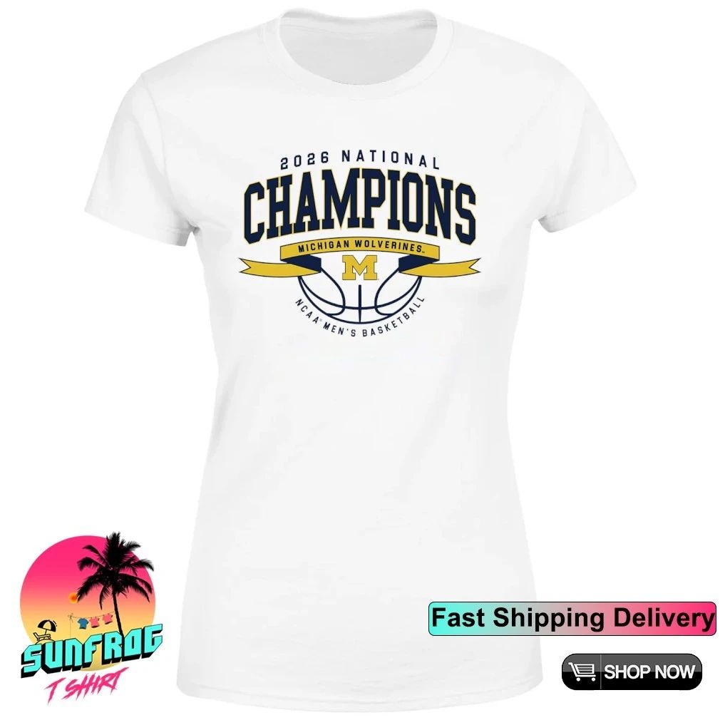 Michigan Wolverines 2026 Basketball National Champions ribbon shirt