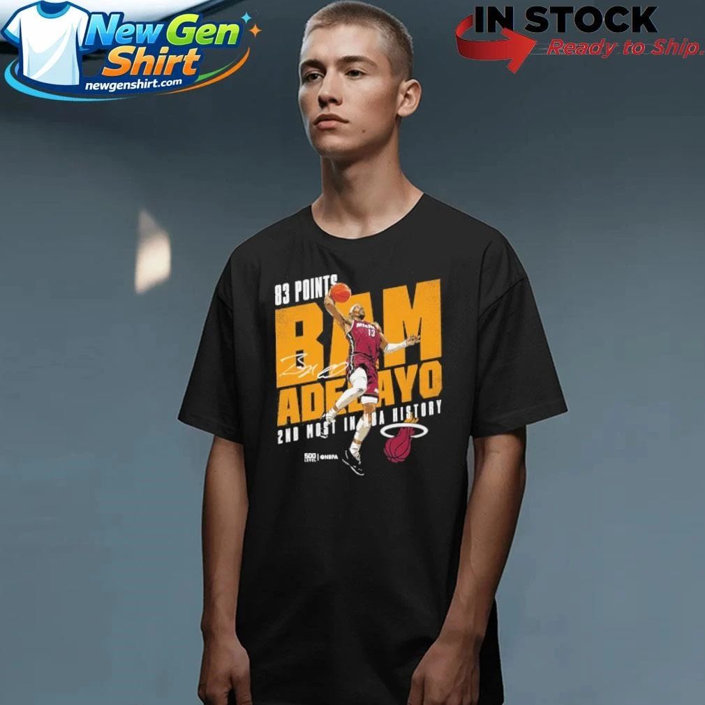 Bam Adebayo Miami Heat 500 Level 83 Points Shirt