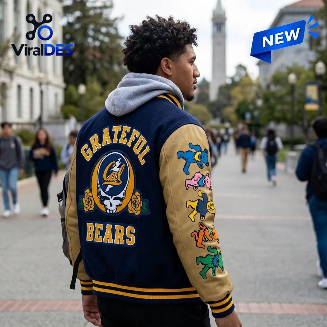 California Golden Bears Grateful Dead Baseball Jacket