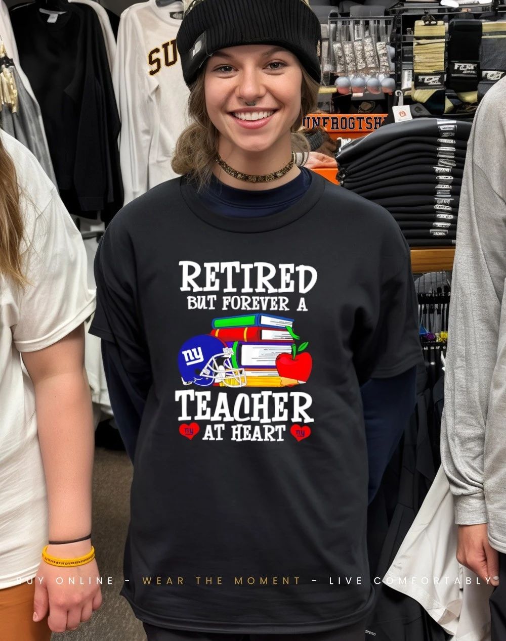 New York Giants Retired But Forever a Teacher At Heart shirt