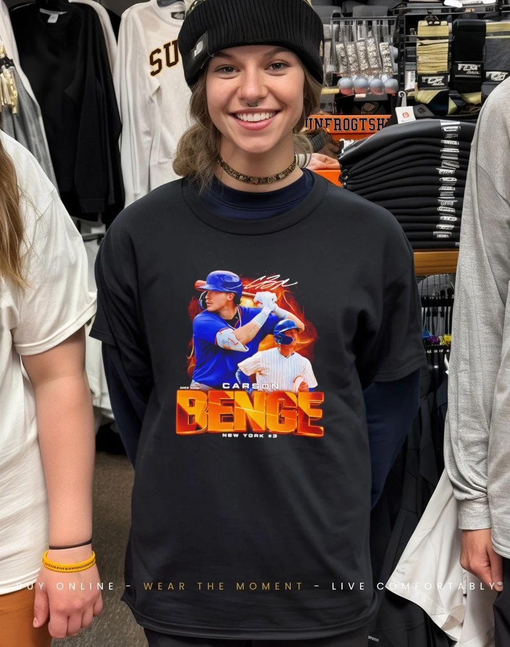 Carson Benge New York Mets NYM player collage shirt