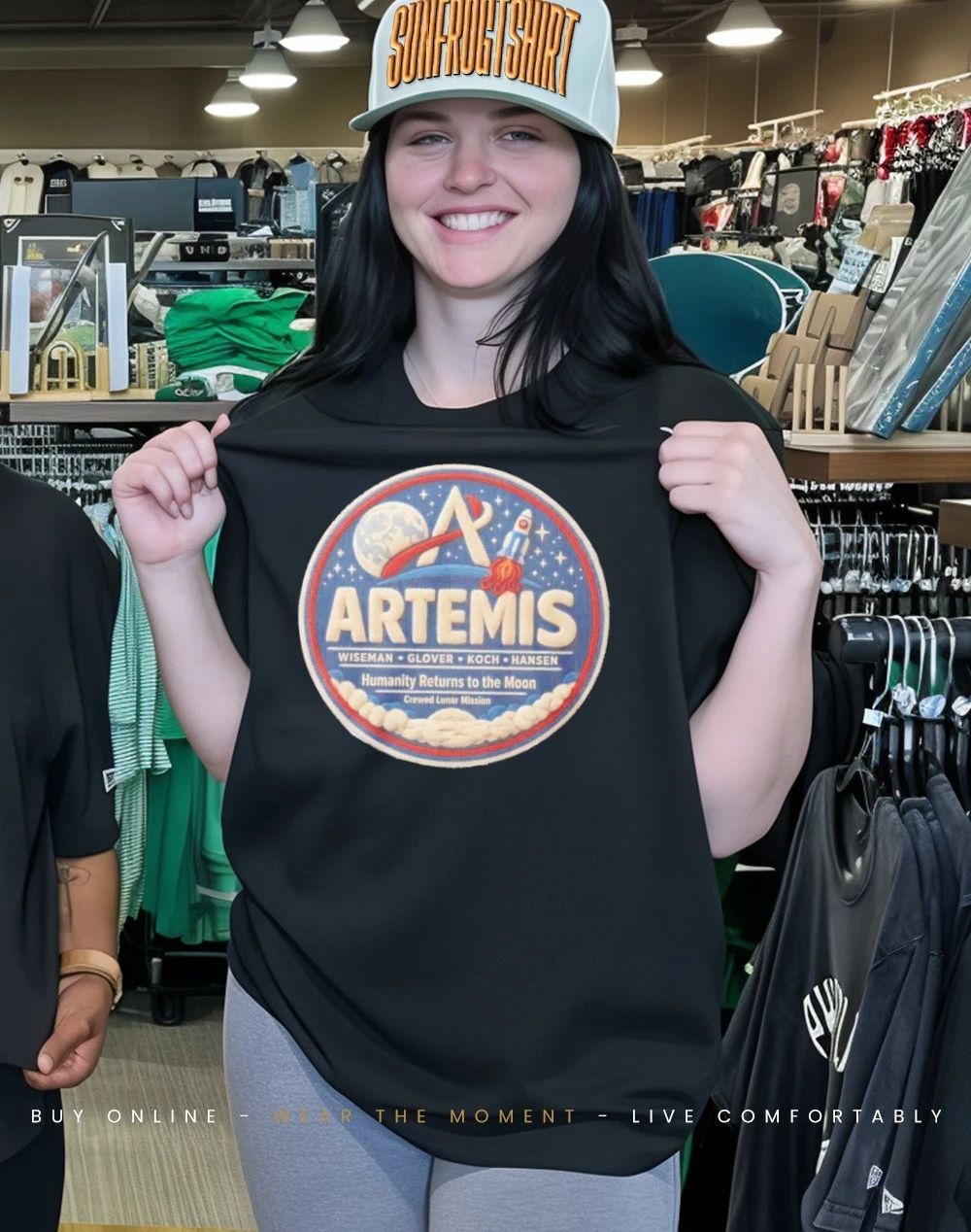 Artemis 2 Mission Faux Lunar Patch NASA shirt