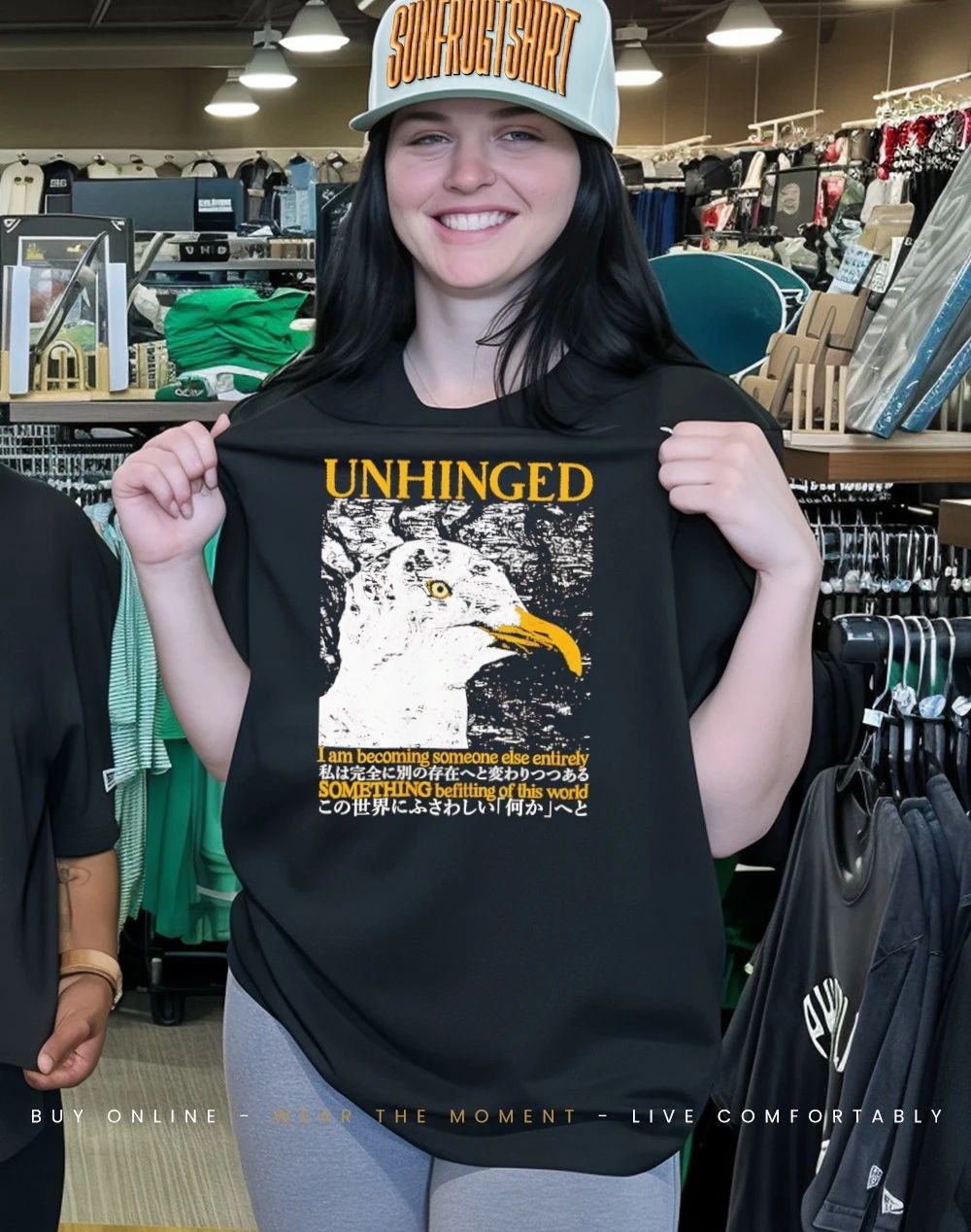 Seagull unhinged I am becoming someone else something befitting shirt