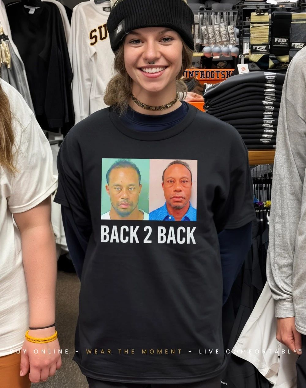 Tiger Woods Back 2 Back Mugshot Shirt