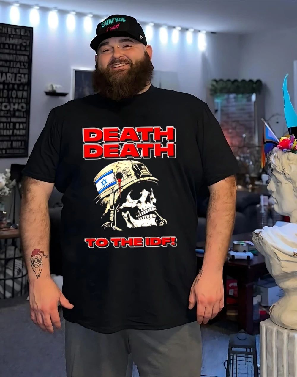 Skull Flag Israel Death Death To The Idf Shirt