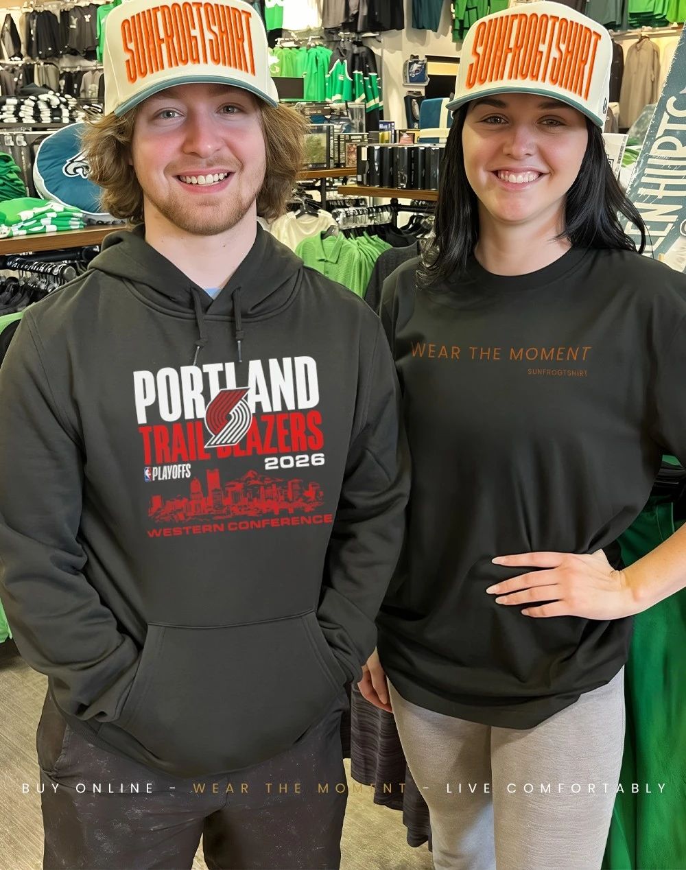 Portland Trail Blazers 2026 NBA Playoffs Western Conference Skyline shirt