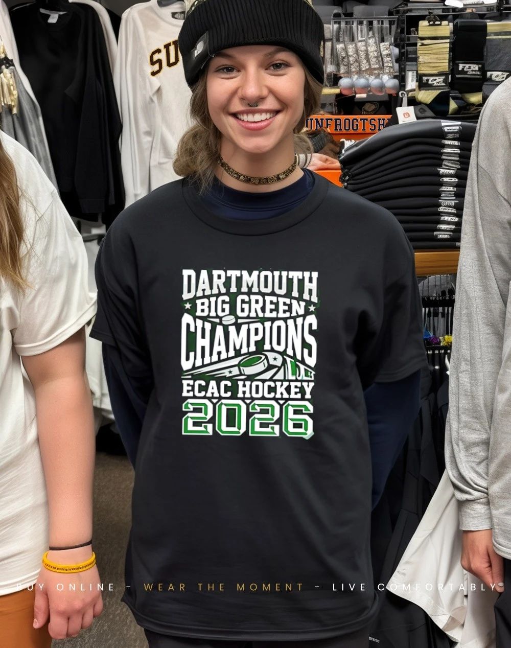 2026 Dartmouth Big Green ECAC Hockey Champions logo shirt
