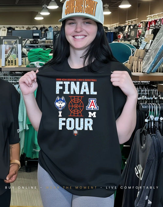 2026 NCAA Men’s Basketball Tournament March Madness Final Four logos shirt