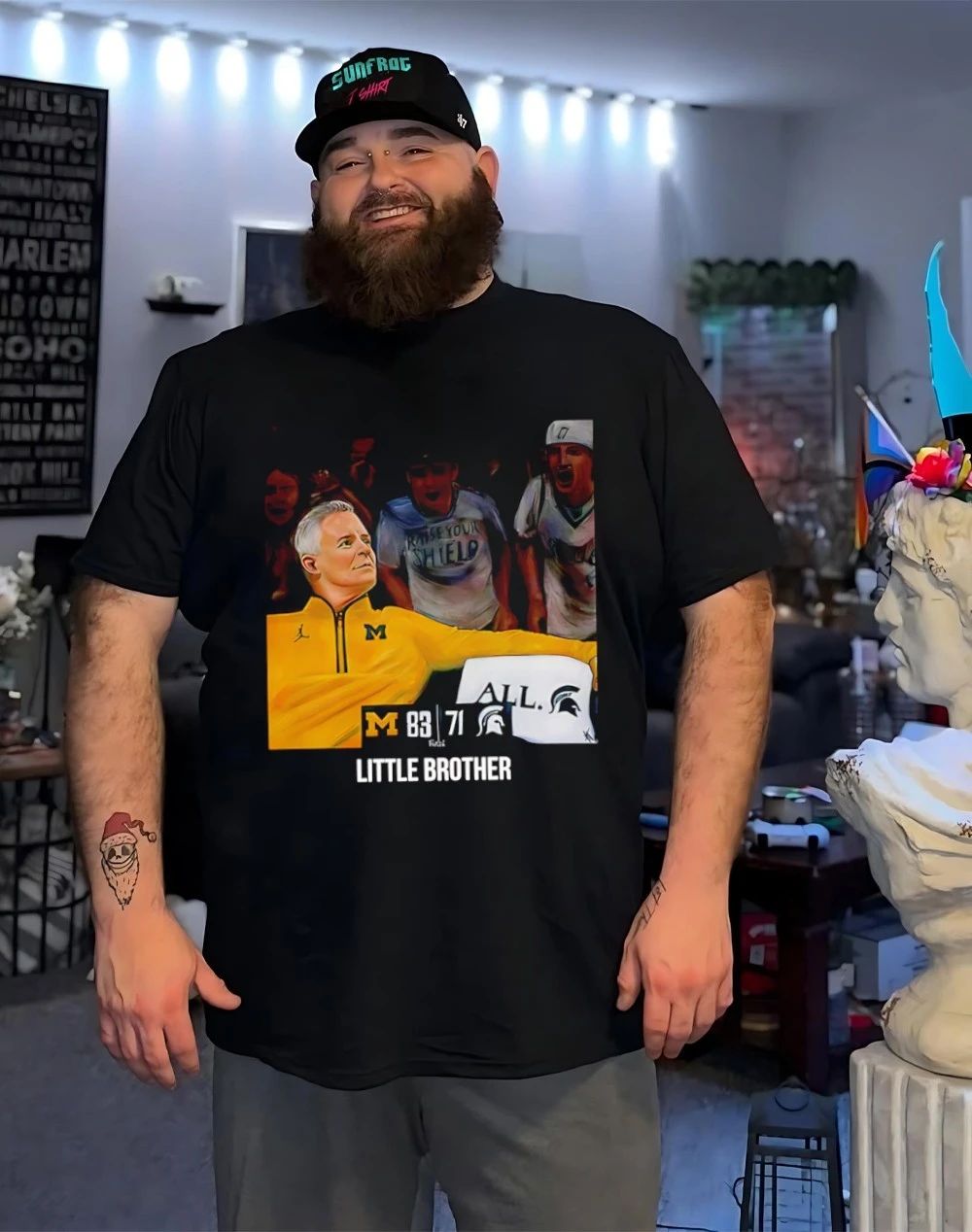 Michigan 83 Michigan State 71 Dusty May Little Brother Shirt