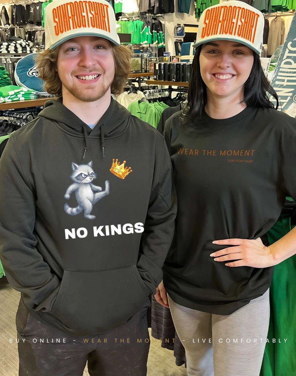 No Kings in America Raccoon shirt