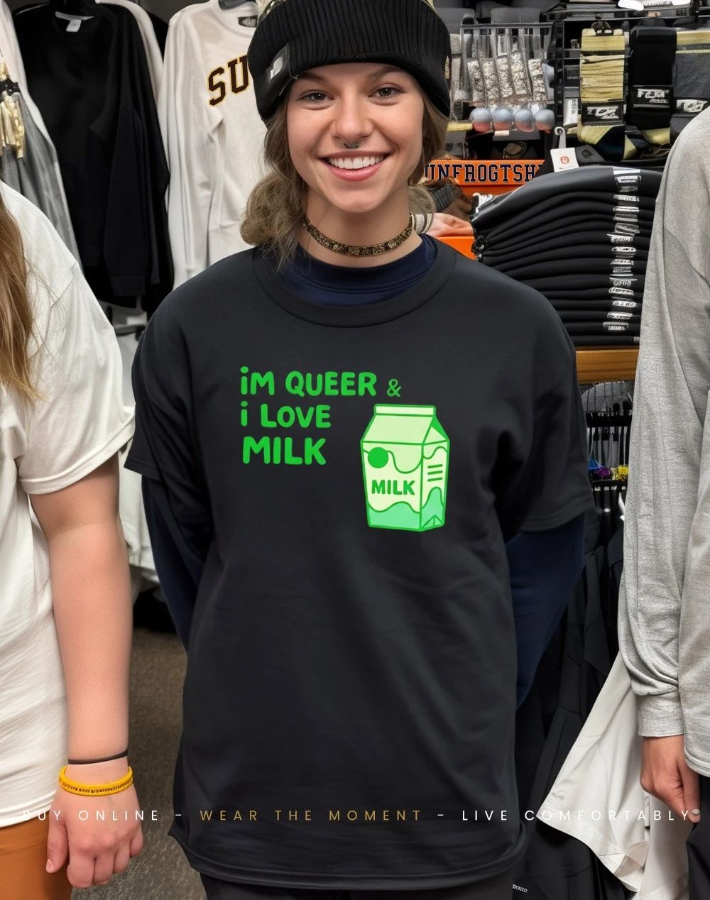 I’m Queer and I Love Milk Funny LGBTQ Pride Milk Carton shirt
