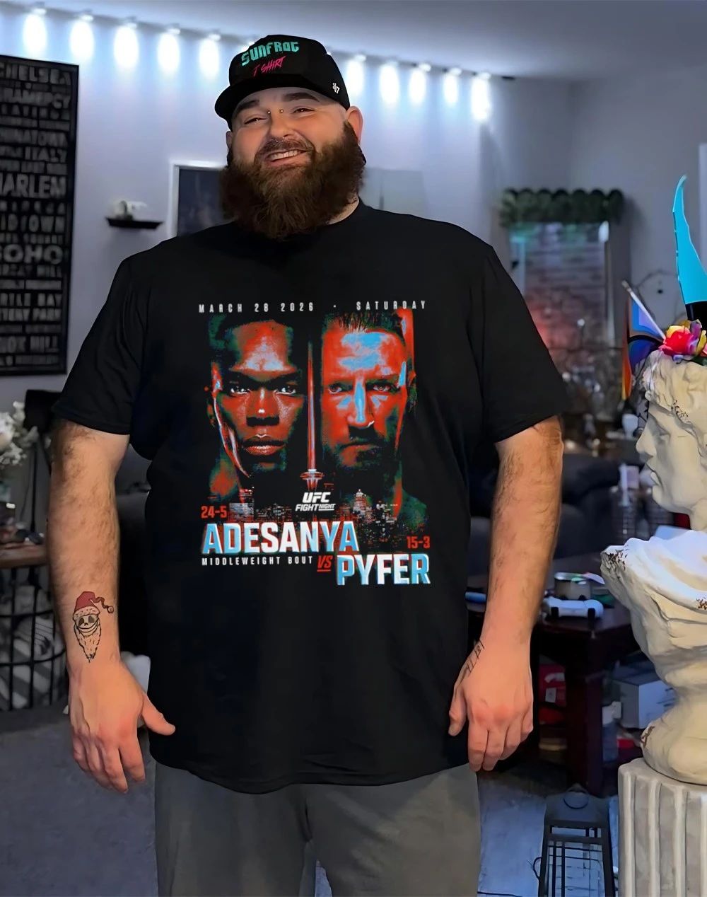 UFC Fight Night 2026 Adesanya Vs Pyfer Match Up shirt