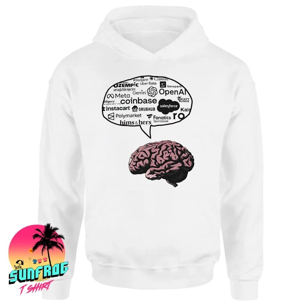 Brain AI brainstorming capitalism slop shirt