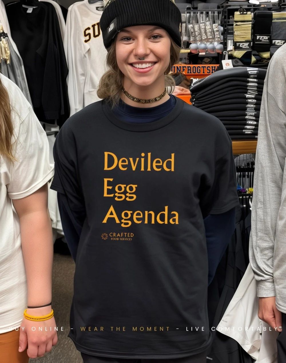 Crafted Food Services Deviled Egg Agenda shirt