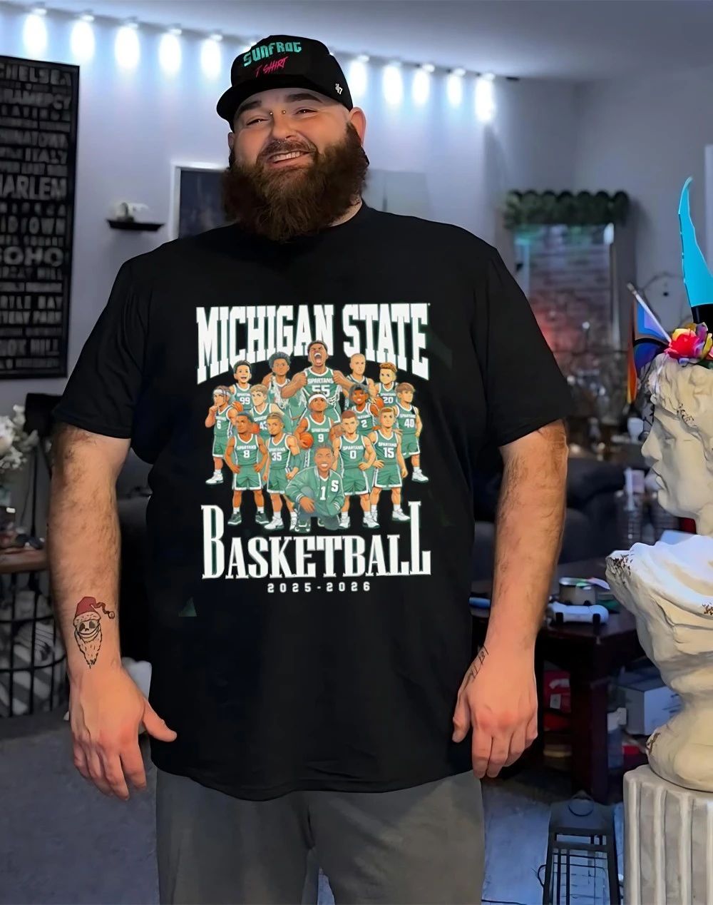 Michigan State Men’s Basketball 2025 2026 team collage shirt