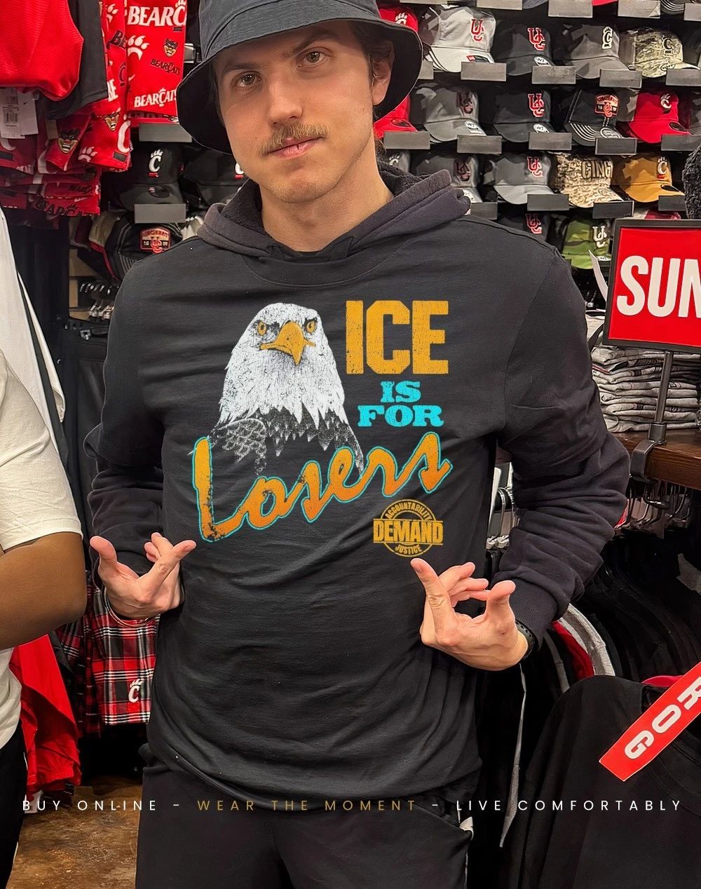 Eagle ICE is for losers demand accountability justice shirt