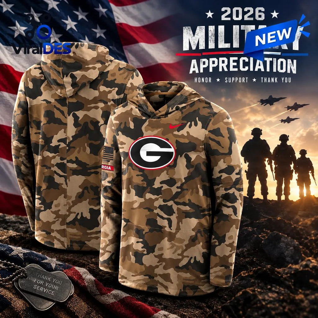 University of Georgia 2026 Military Appreciation Camo Hoodie