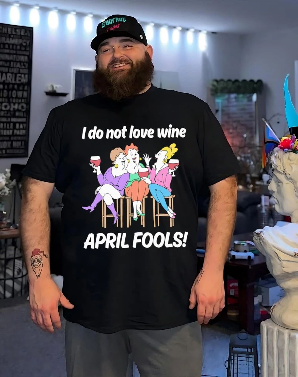 I do not love wine april fools cartoon shirt