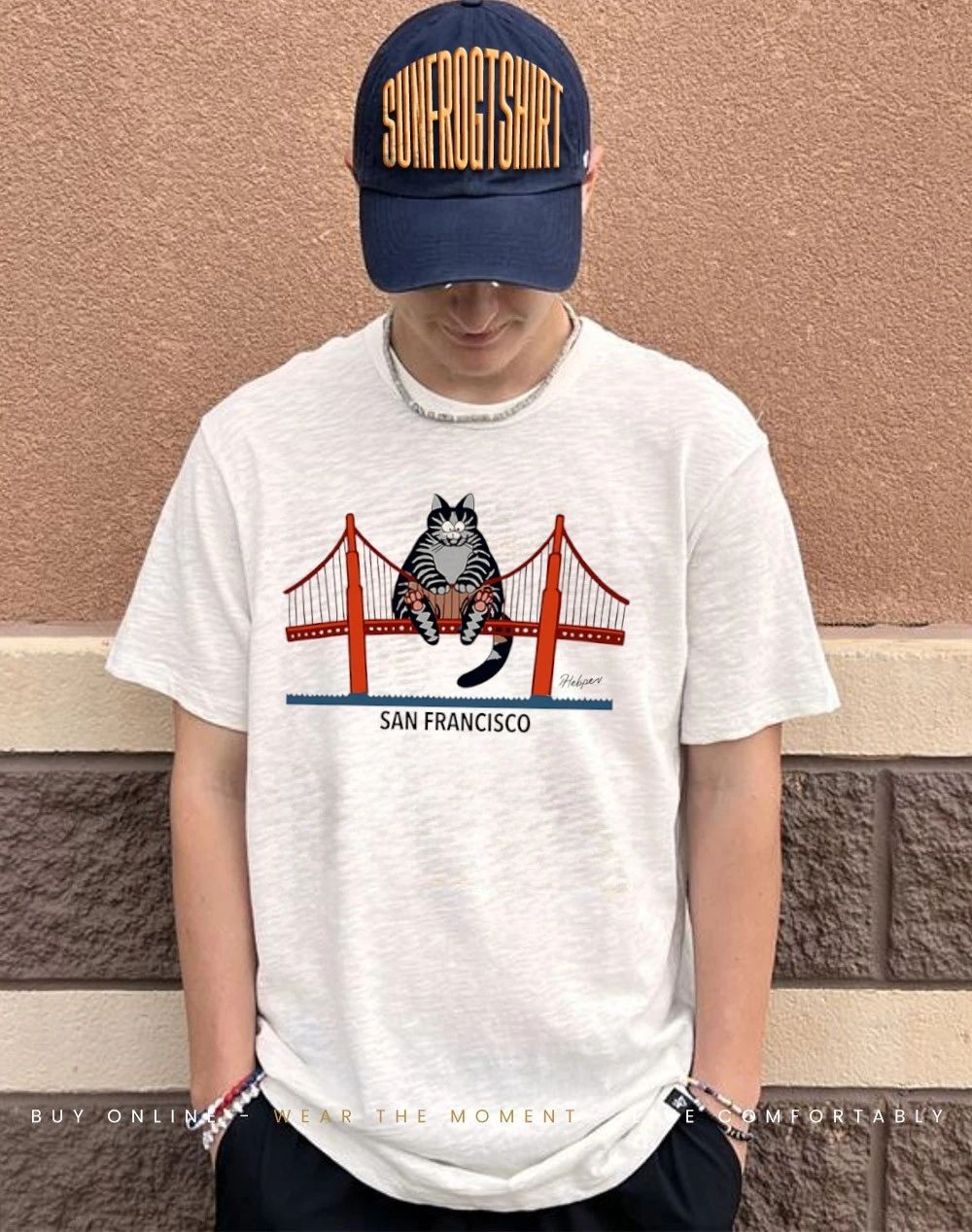 San Francisco Cat Golden Gate Bridge Cat Lover shirt