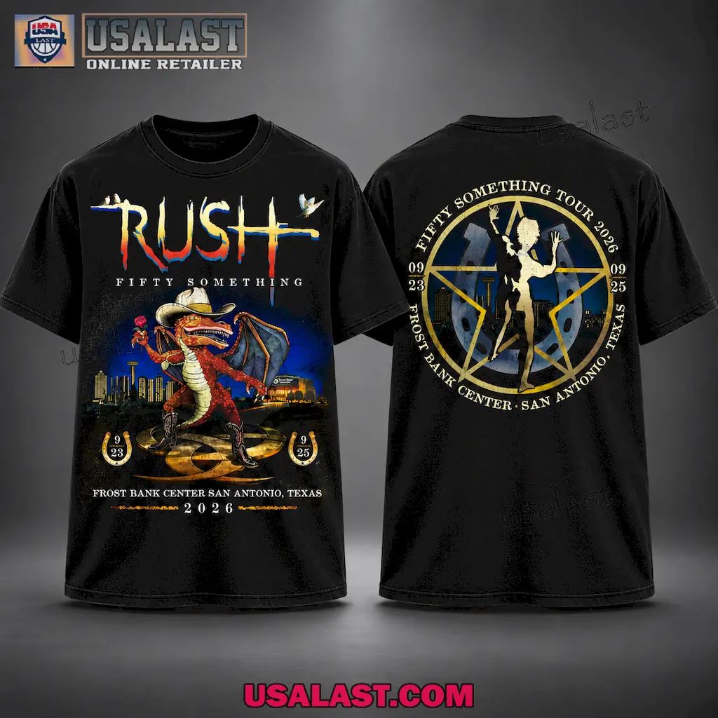 RUSH Fifty Something Tour Frost Bank Center San Antonio TX 2026 Tee Shirt