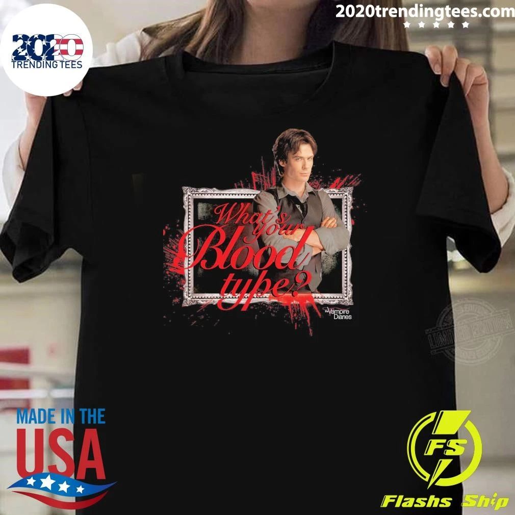 The Vampire Diaries Damon Salvatore What’s Your Blood Type Shirt