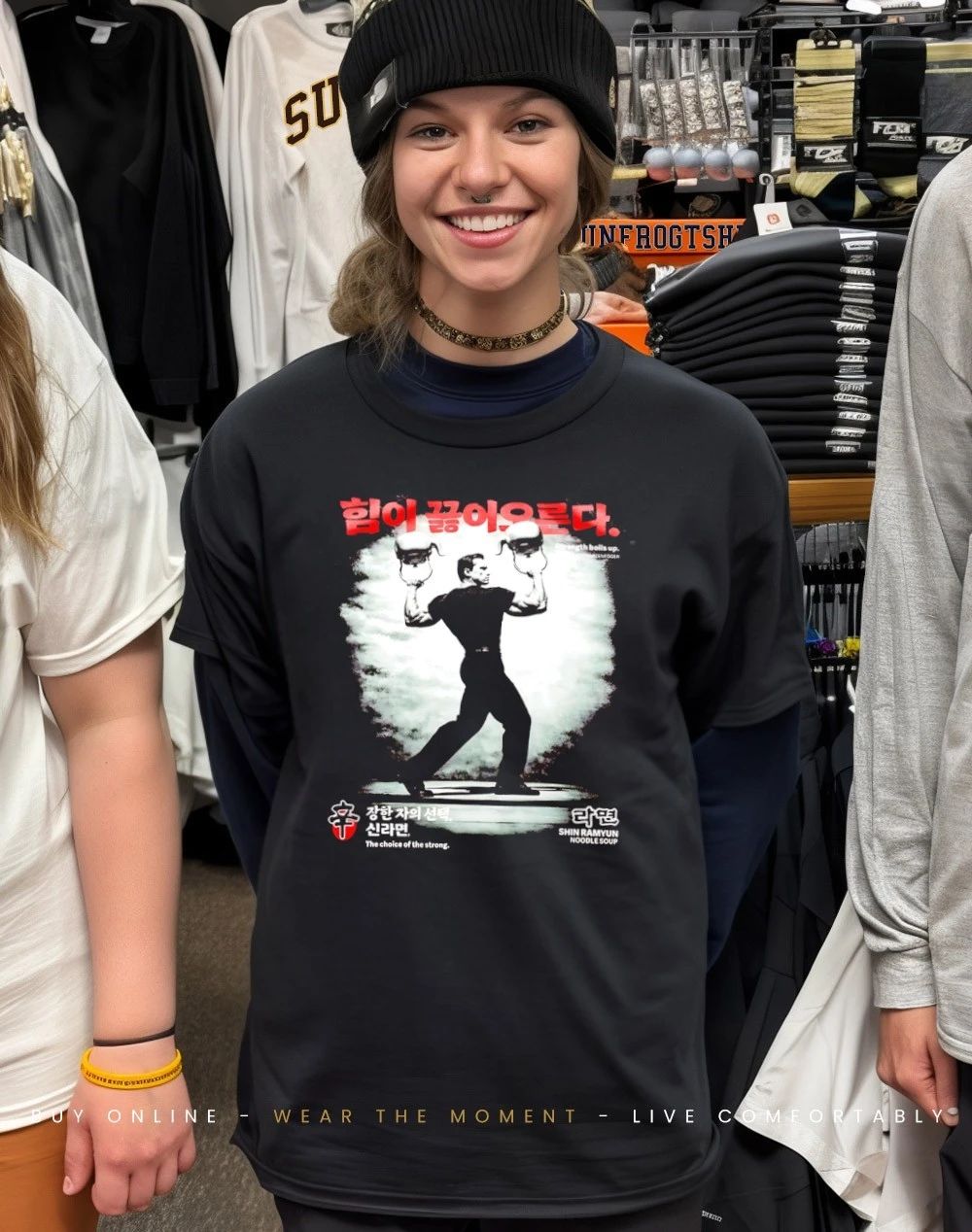 Shin Ramyun Strength Boils Up graphic shirt