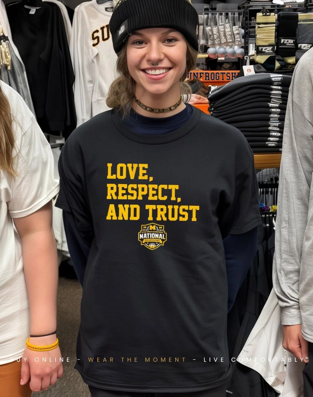 Michigan Wolverines MBB 2026 National Champions Love Respect and Trust shirt